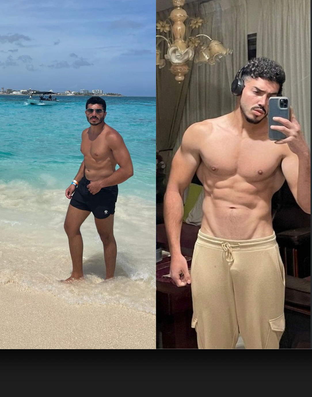 תמונת לפני ואחרי של חיטוב ועלייה במסה